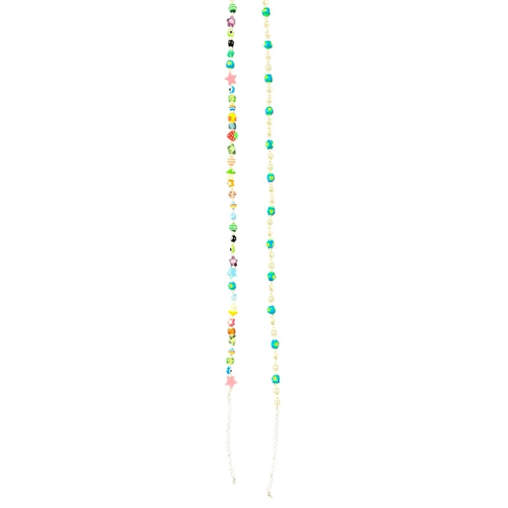 Y2K Colorful Beaded layered Necklaces - Picture 2 of 5